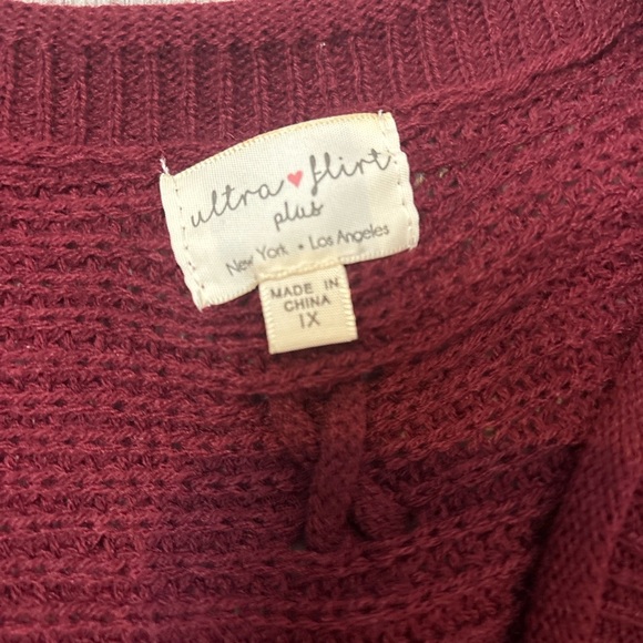 Ultra Flirt Plus Open Front Cable Knit Cardigan – Size 1X (NWT) BIN 1003 - Picture 2 of 4